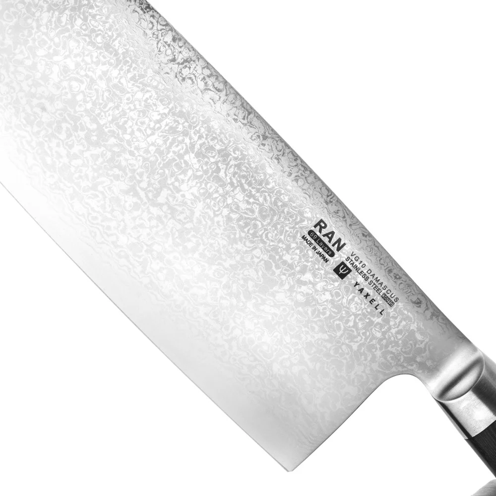 Ніж Китайський шеф 180 мм дамаська сталь, серія RAN Yaxell 36019 - Фото 2 Ніж Китайський шеф 180 мм дамаська сталь, серія RAN Yaxell 36019