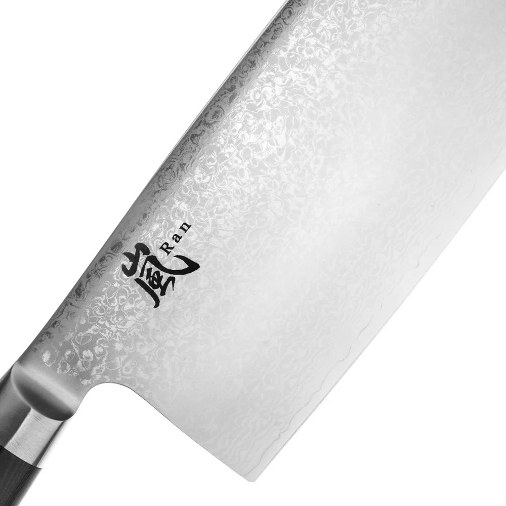 Ніж Китайський шеф 180 мм дамаська сталь, серія RAN Yaxell 36019 - Фото 4 Ніж Китайський шеф 180 мм дамаська сталь, серія RAN Yaxell 36019