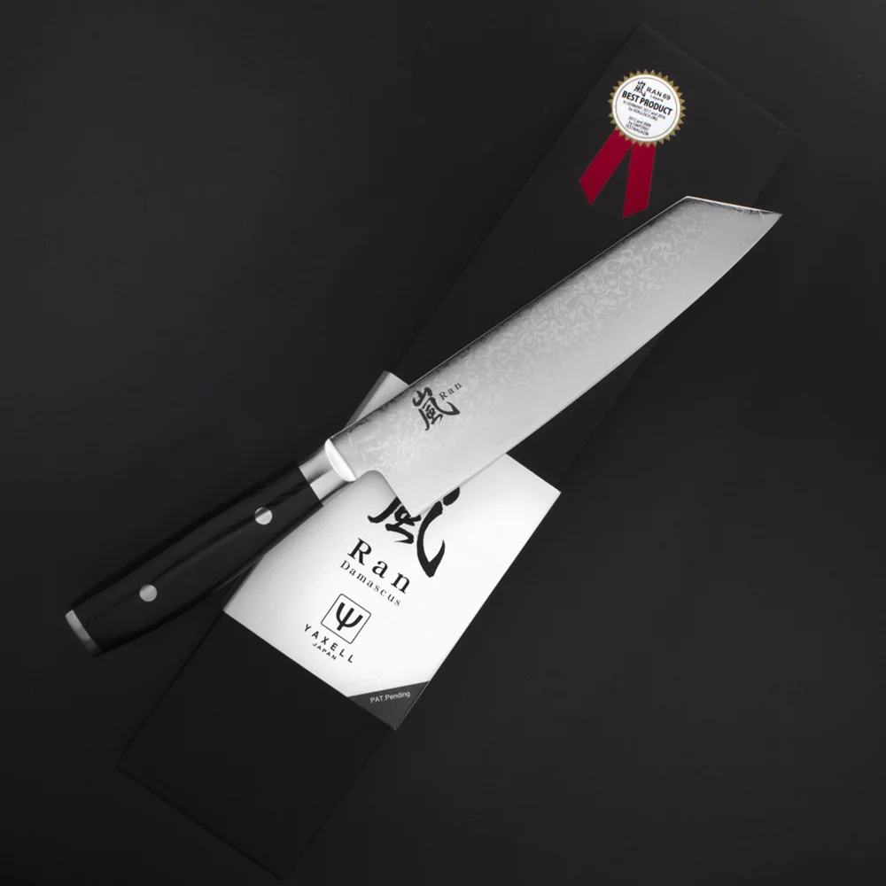 Ніж Кірітсуке 200 мм дамаська сталь, серія RAN Yaxell 36034 - Фото 6 Ніж Кірітсуке 200 мм дамаська сталь, серія RAN Yaxell 36034