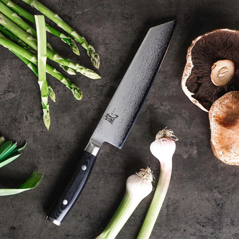 Ніж Кірітсуке 200 мм дамаська сталь, серія RAN Yaxell 36034 - Фото 7 Ніж Кірітсуке 200 мм дамаська сталь, серія RAN Yaxell 36034