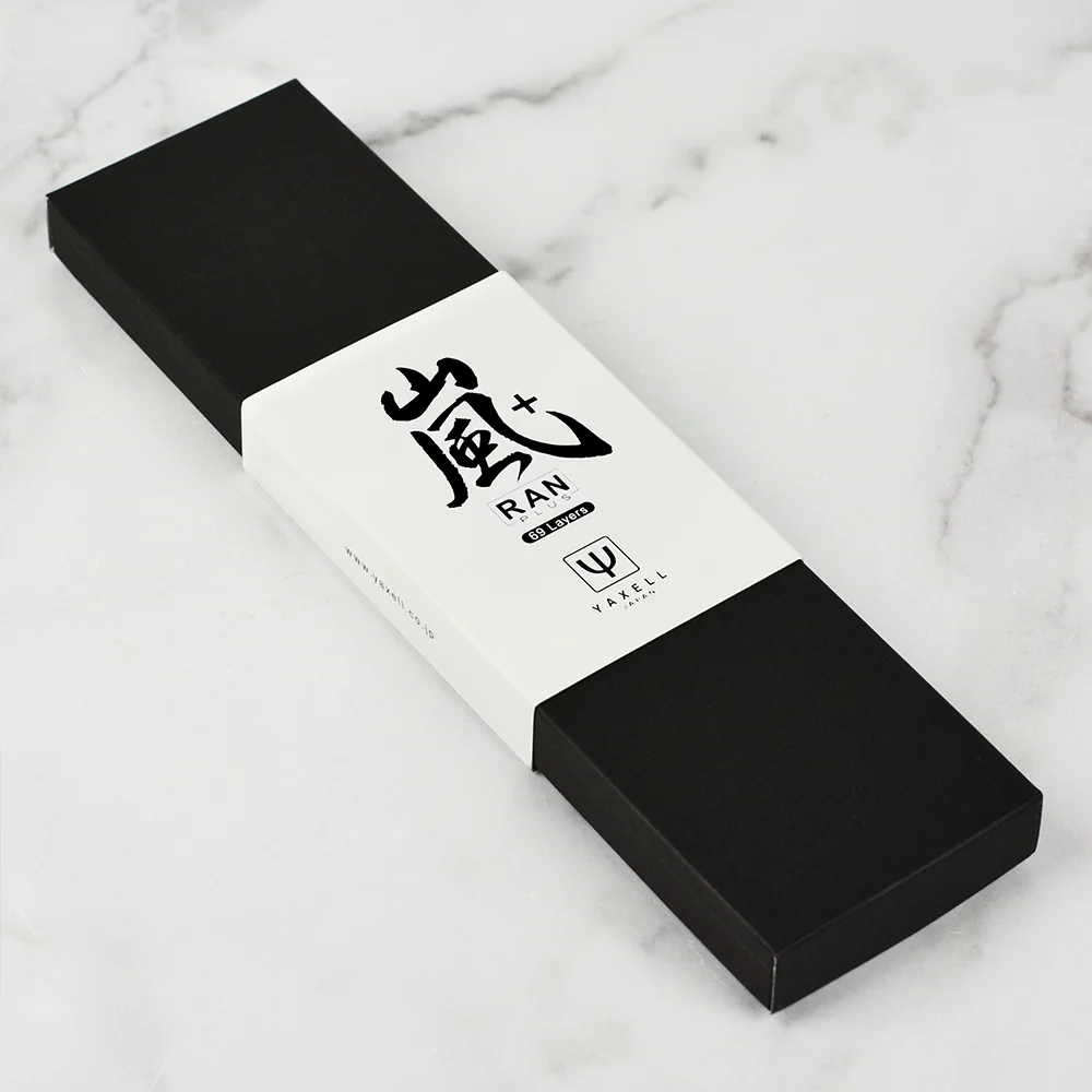 Ніж Накірі 180 мм дамаська сталь, серія RAN PLUS Yaxell 36604ВП - Фото 4 Ніж Накірі 180 мм дамаська сталь, серія RAN PLUS Yaxell 36604ВП