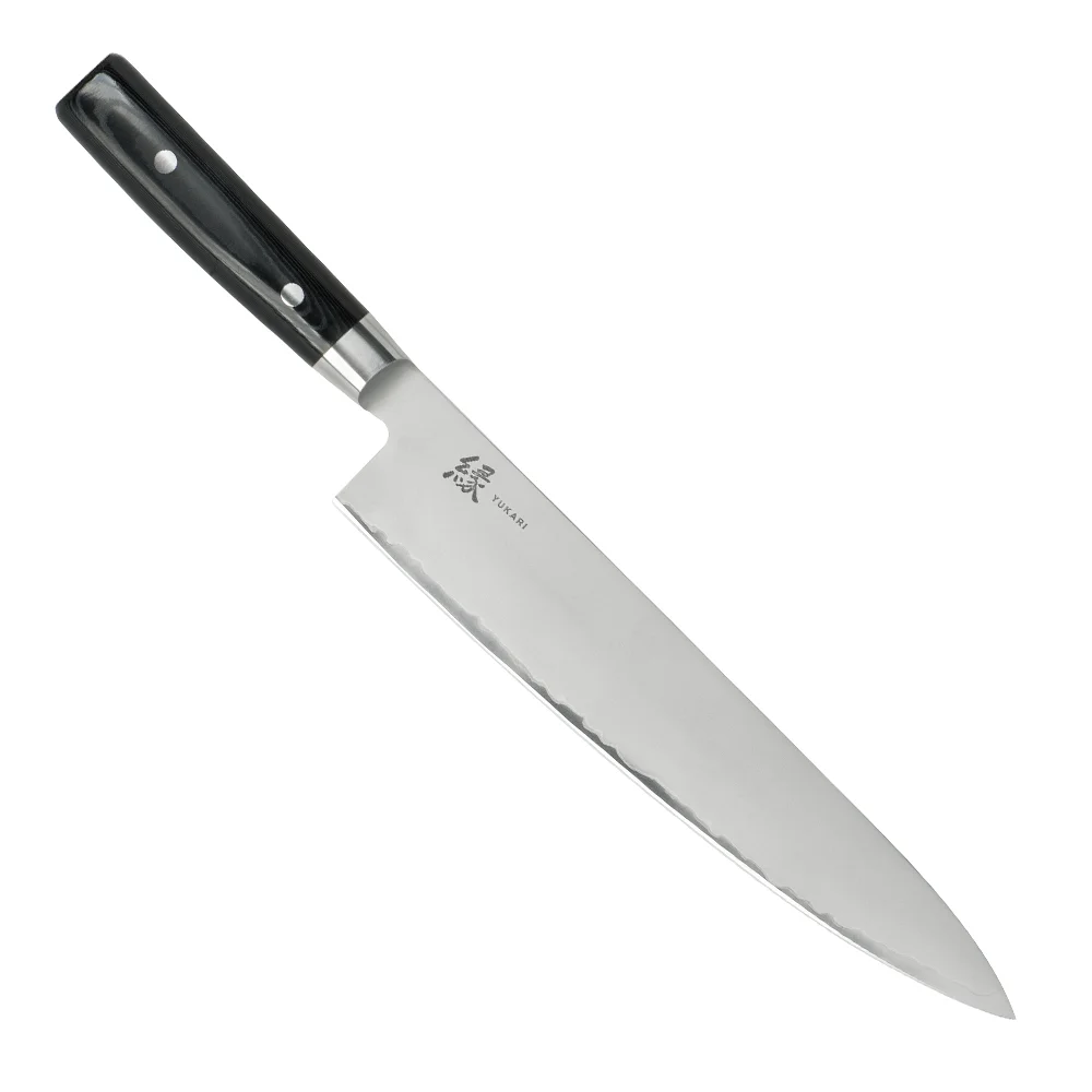 Кухарський шеф-ніж 255 мм дамаська сталь, серія YUKARI Yaxell 36810ВП - Фото 1 Кухарський шеф-ніж 255 мм дамаська сталь, серія YUKARI Yaxell 36810ВП