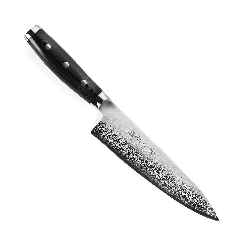 Кухарський шеф-ніж 200 мм дамаська сталь, серія GOU Yaxell 37000ВП - Фото 1 Кухарський шеф-ніж 200 мм дамаська сталь, серія GOU Yaxell 37000ВП