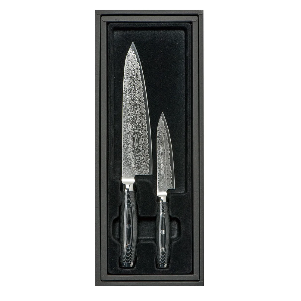 Набір ножів з 2-х предметів, дамаська сталь, серія GOU Yaxell 37000-902ВП - Фото 1 Набір ножів з 2-х предметів, дамаська сталь, серія GOU Yaxell 37000-902ВП