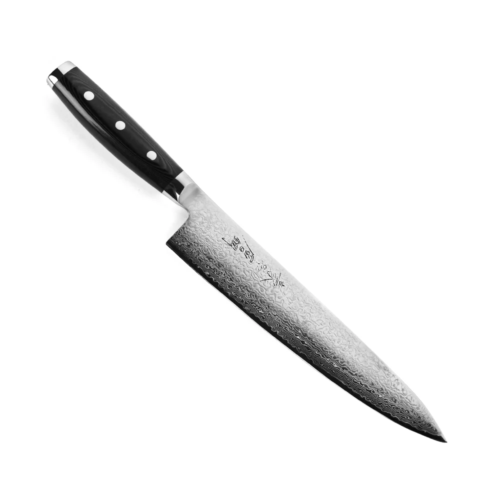 Поварской шеф-нож 255 мм дамасская сталь, серия GOU Yaxell 37010ВП - Фото 1 Поварской шеф-нож 255 мм дамасская сталь, серия GOU Yaxell 37010ВП