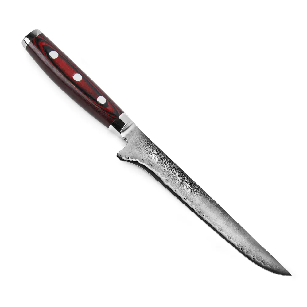 Обробний ніж 150 мм дамаська сталь, серія SUPER GOU Yaxell 37106ВП - Фото 1 Обробний ніж 150 мм дамаська сталь, серія SUPER GOU Yaxell 37106ВП