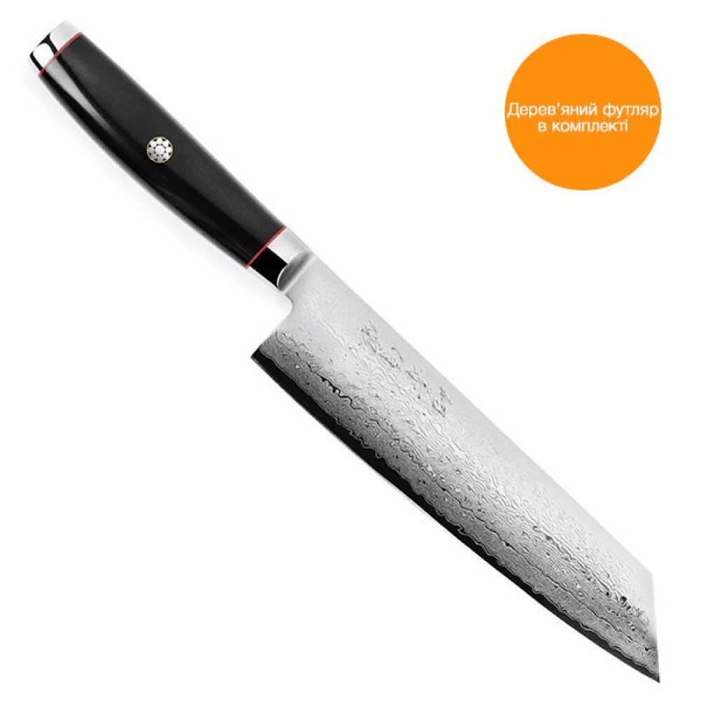 Ніж Кірітсуке 200 мм дамаська сталь, серія SUPER GOU YPSILON Yaxell 37234 - Фото 1 Ніж Кірітсуке 200 мм дамаська сталь, серія SUPER GOU YPSILON Yaxell 37234