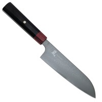 Ніж Сантоку 165 мм, дамаська сталь, серія REI Yaxell 37401