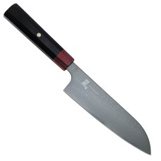 Ніж Сантоку 165 мм, дамаська сталь, серія REI Yaxell 37401