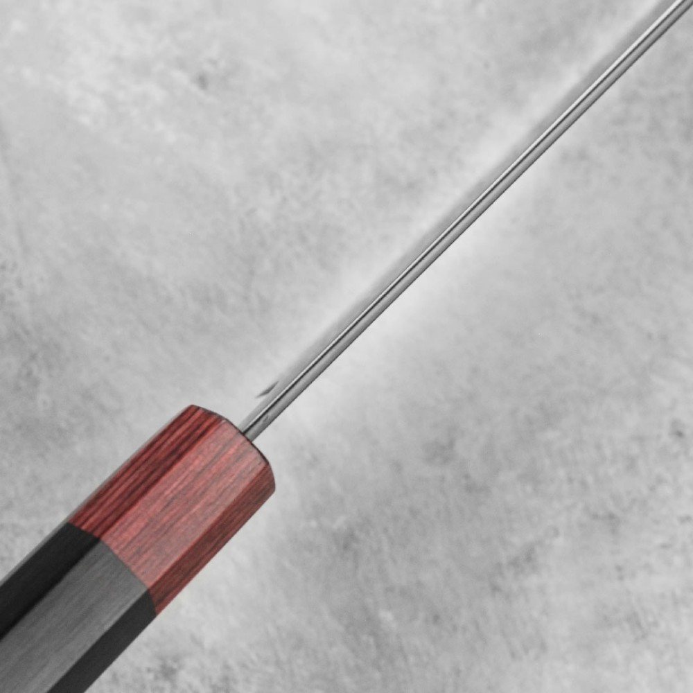 Ніж Накірі 165 мм, дамаська сталь, серія REI Yaxell 37444 - Фото 4 Ніж Накірі 165 мм, дамаська сталь, серія REI Yaxell 37444