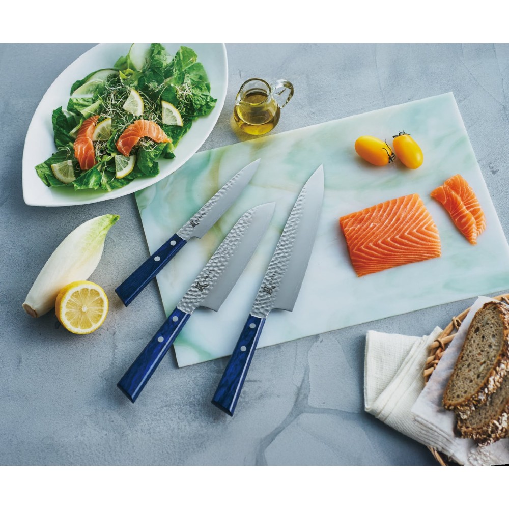 Кухарський ніж 200 мм, серія BLUE BREEZE Yaxell 34600 - Фото 3 Кухарський ніж 200 мм, серія BLUE BREEZE Yaxell 34600