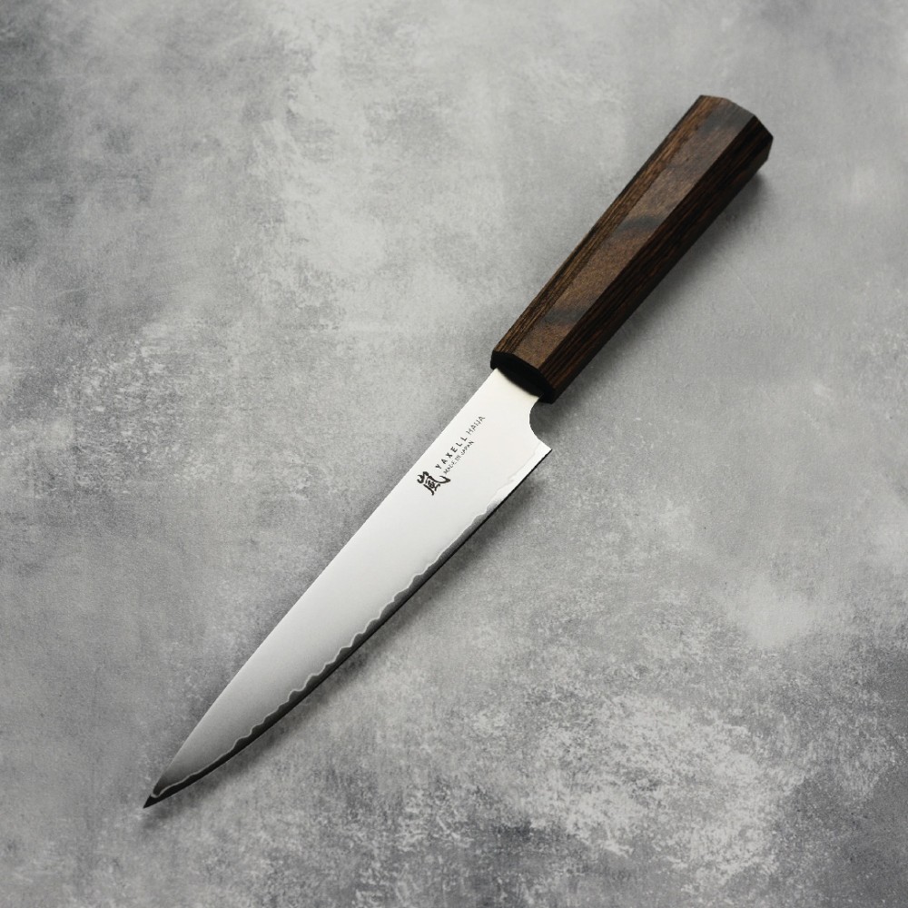 Ніж для нарізки 150 мм дамаська сталь, серія HANA Yaxell 34816 - Фото 5 Ніж для нарізки 150 мм дамаська сталь, серія HANA Yaxell 34816