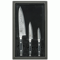 Набір ножів з 3-х предметів дамаська сталь, серія RAN Yaxell 36000-803