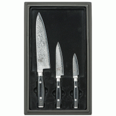 Набір ножів з 3-х предметів дамаська сталь, серія RAN Yaxell 36000-803